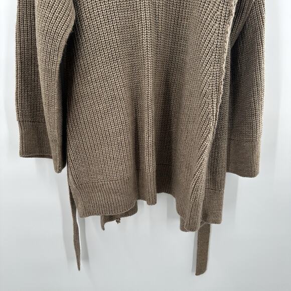 Free People WTF Cardigan Sweater Womens Medium Obi Cardi Driftwood Wrap - Picture 6 of 13